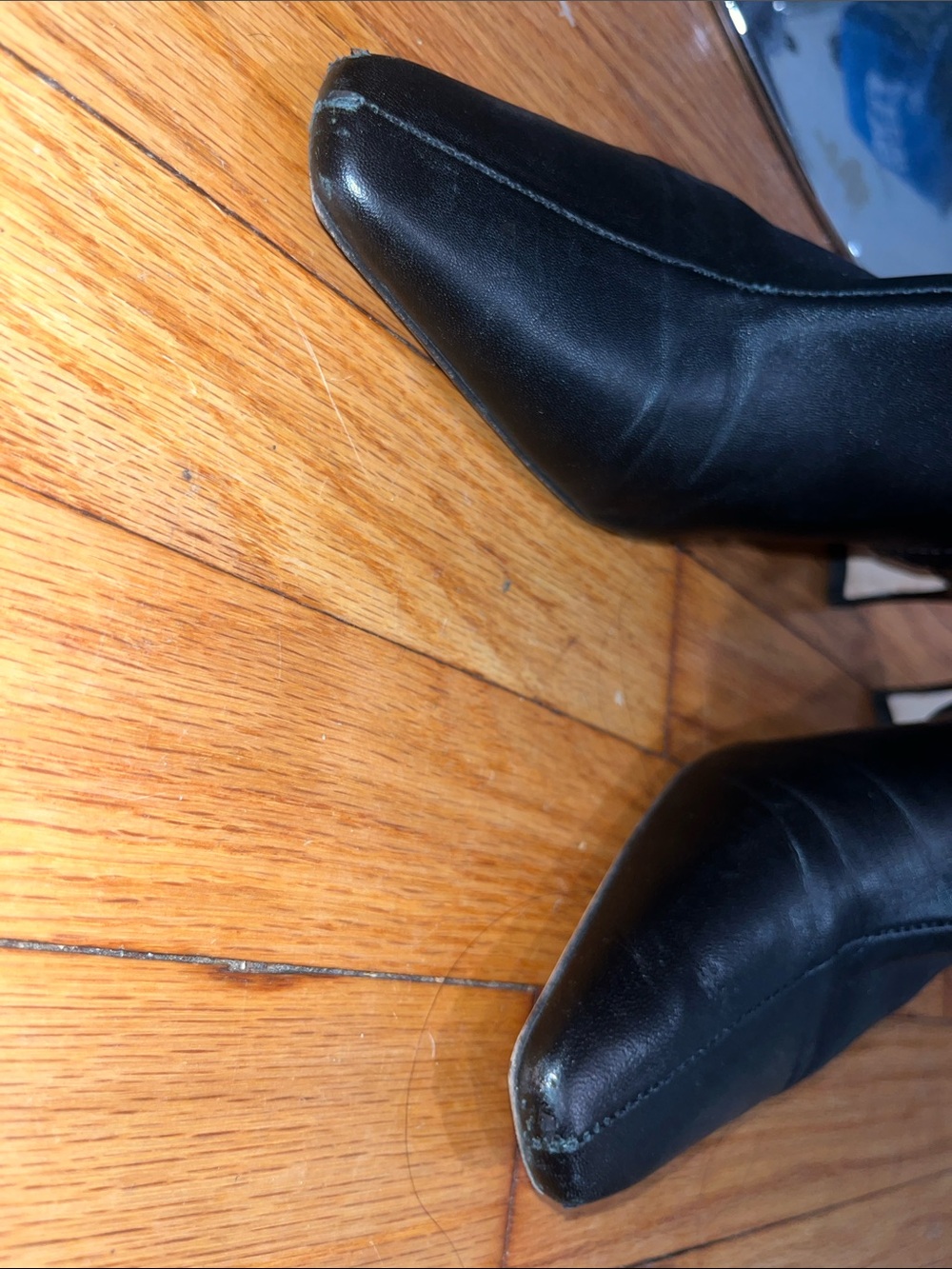 STAUD Wally Black Pointed Toe GOAT Leather Booties - Picture 10 of 13